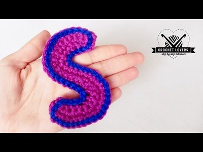 How to crochet letter S | STEP BY STEP TUTORIAL