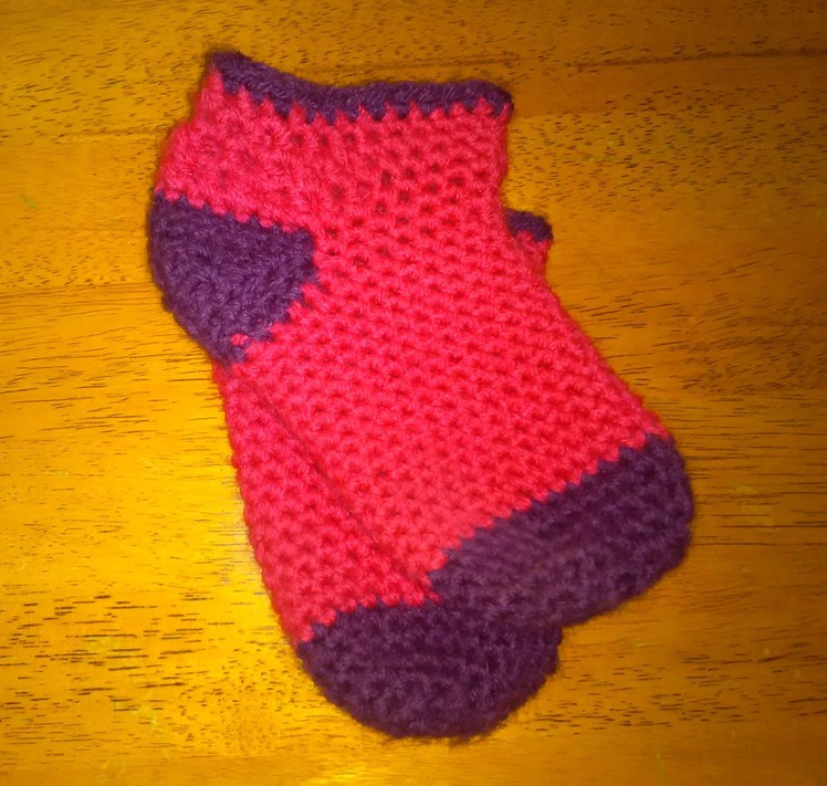 How to crochet socks for toddler.child part2