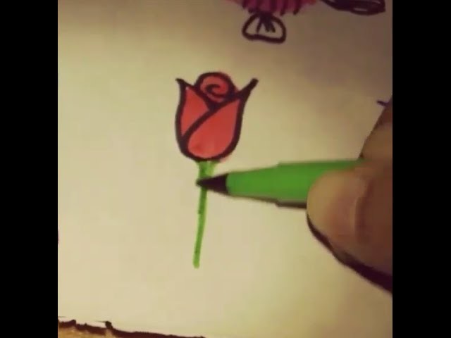How to draw a rose and many more using DIY thumb print art