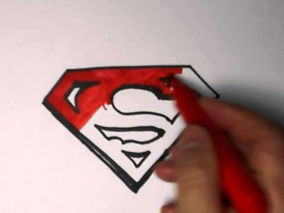 How to Draw Superman Logo Easy & Fast – Mr. Cute Cartoon Drawing Club