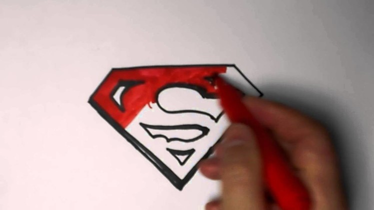 How to Draw Superman Logo Easy & Fast – Mr. Cute Cartoon Drawing Club