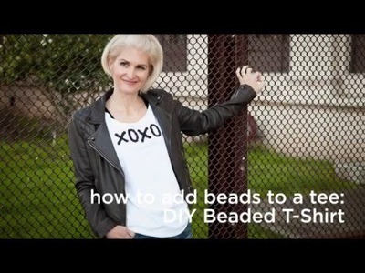 How to Glue Beads to Fabric: Beaded T-shirt with Trinkets in Bloom
