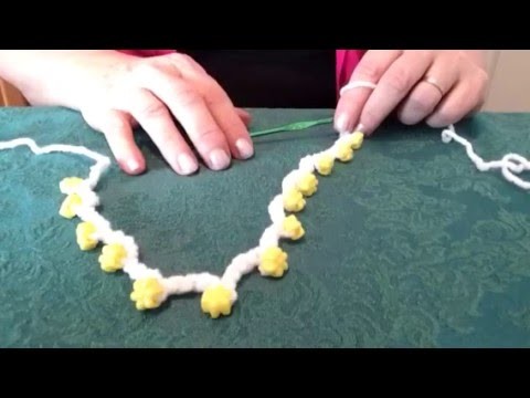 How to make a crochet beaded necklace.