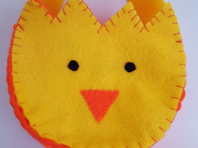How to make a cute felt Easter Chick Basket