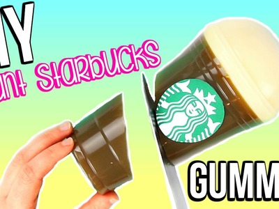HOW TO MAKE A GIANT STARBUCKS GUMMY BOTTLE | DIY Giant Jelly Starbucks Cup!!