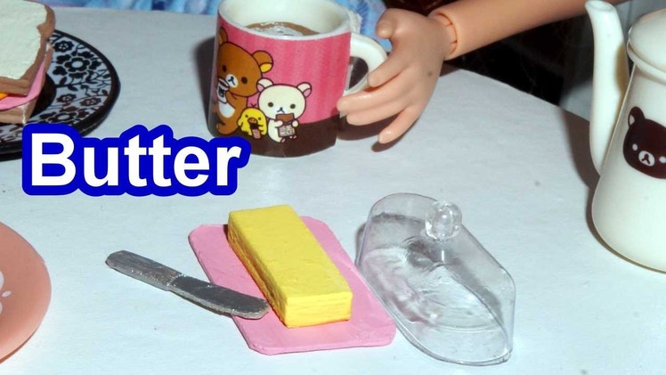 How to make a miniature doll butter for Barbie, Monster High, Frozen.  *EASY*