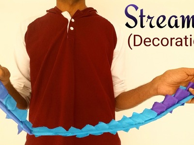 How to make a "Streamer" using tissue paper - Decorative craft  tutorial