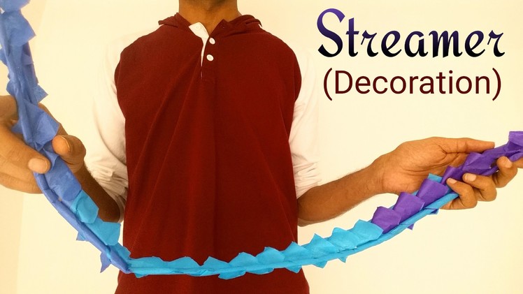How to make a "Streamer" using tissue paper - Decorative craft  tutorial