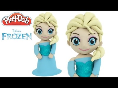 How to Make Disney Frozen Elsa 3D with Play Doh Playdough DIY RainbowLearning