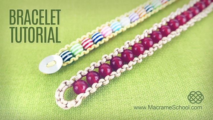 How to make Easy Beaded Bracelet (DIY) Macrame School