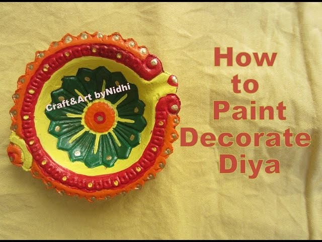 How to Paint Diya(Kodiya) - Creative Colorful  Diya Decoration for Diwali