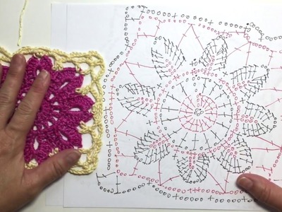 How to Read Crochet Chart for Square 5 of Springtime Afghan CAL