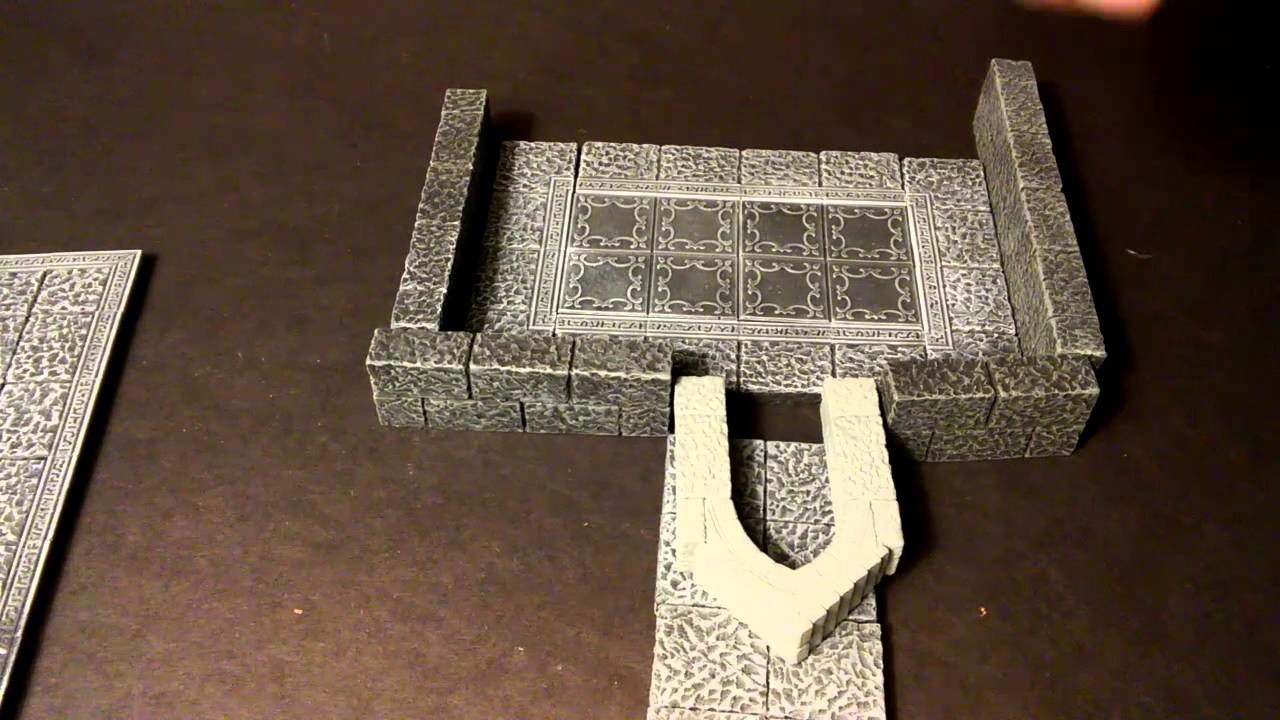 Ideas for Dungeon Walls and How to Build them with Hirst Arts Molds - Terrain and Tiles 1