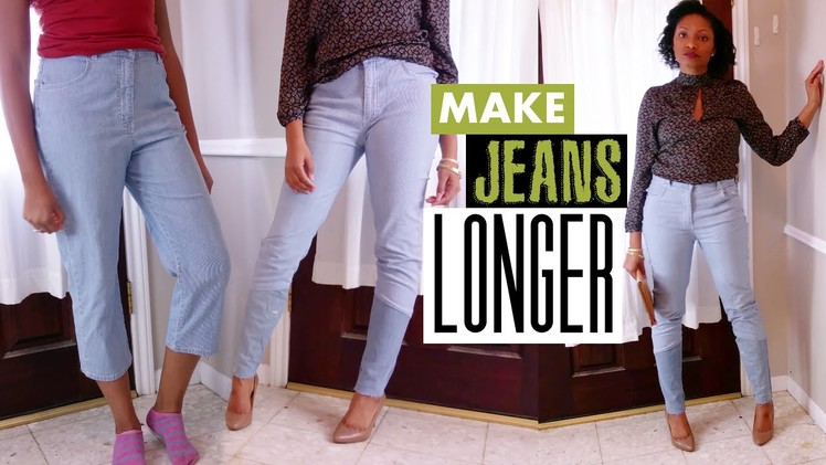 Make Jeans Longer the Cool Way! + GIVEAWAY WINNER | Refashion How to | BlueprintDIY