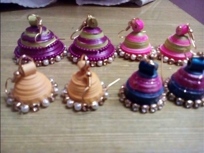 Paper Crafts Ideas - How to make Beautiful Quilling Earrings of Latest Desings