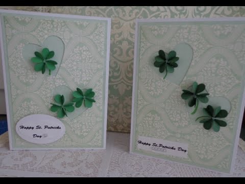 St  Patricks day card~how to make a 3D clover