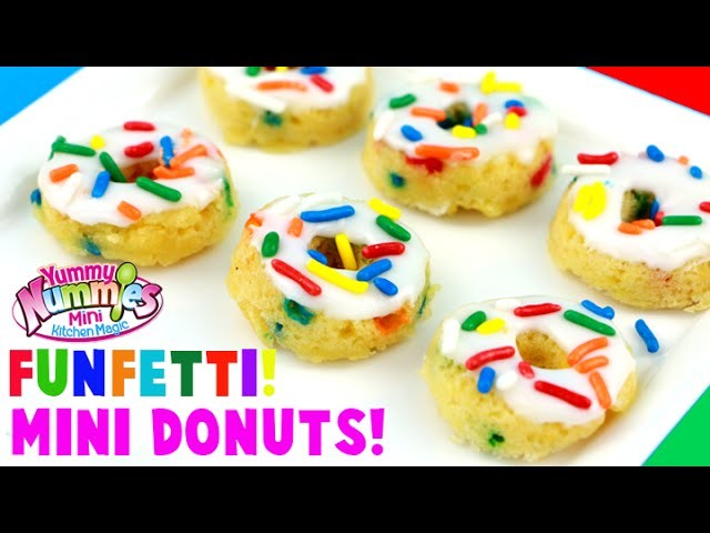 Yummy Nummies HACK! How to Make Funfetti Sprinkle Mini Donuts from the Donut Delights Maker!
