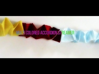 DIY "ACCORDION STREAMERS" HOW TO DECORATE USING STREAMERS