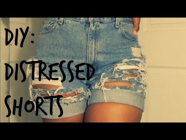 DIY: Distressed Shorts | From Pants to Shorts | Ro Edition