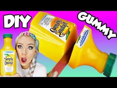 DIY Giant Jelly Orange Juice Gummy! Jello Pudding OG