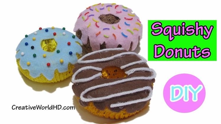 DIY: How to Make  Squishy Donuts Toy. Room Decor by Creative World