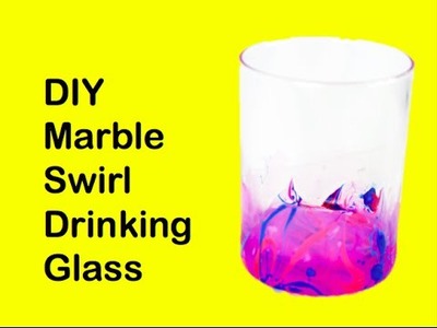 DIY Marble Swirl Drinking Glass