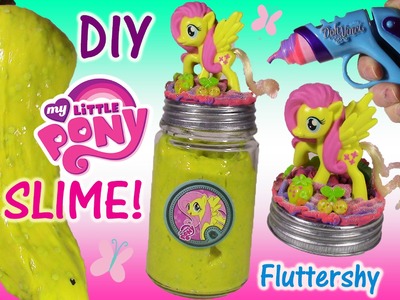 DIY My Little PONY FLuttershy GLITTER SLIME! Make Your Own Yellow Squishy Putty! DohVinci FUN!