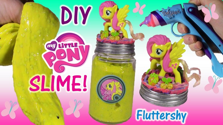 DIY My Little PONY FLuttershy GLITTER SLIME! Make Your Own Yellow Squishy Putty! DohVinci FUN!