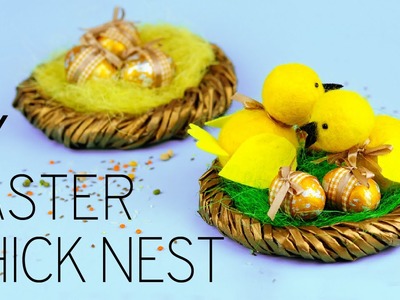 DIY Outdoor Easter Decorations - Chick Nest