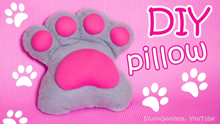 DIY Paw Pillow – How To Make A Pillow Shaped Like A Paw Out Of Old T-shirts