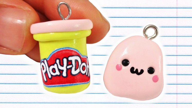 DIY Play Doh Charms! EASY Kawaii Polymer Clay Charms