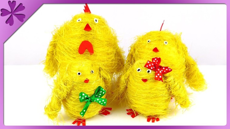 DIY Sisal chickens family (ENG Subtitles) - Speed up #196