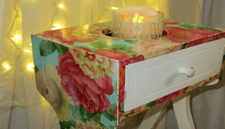 DIY The Easiest Furniture Makeover w Decoupage
