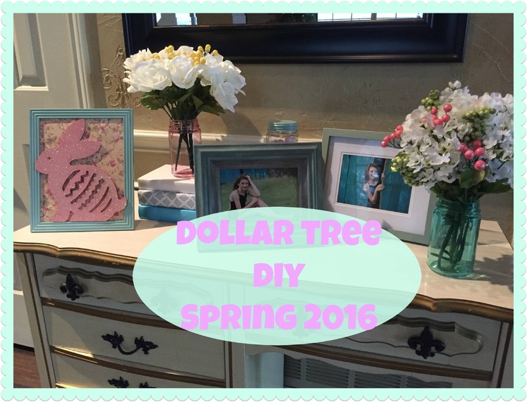 DOLLAR TREE Spring Decor DIY | Bunny Frame & Books | 2016