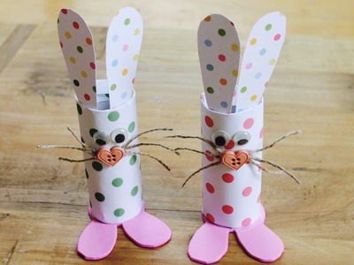 Easter craft: How to make toilet roll bunnies