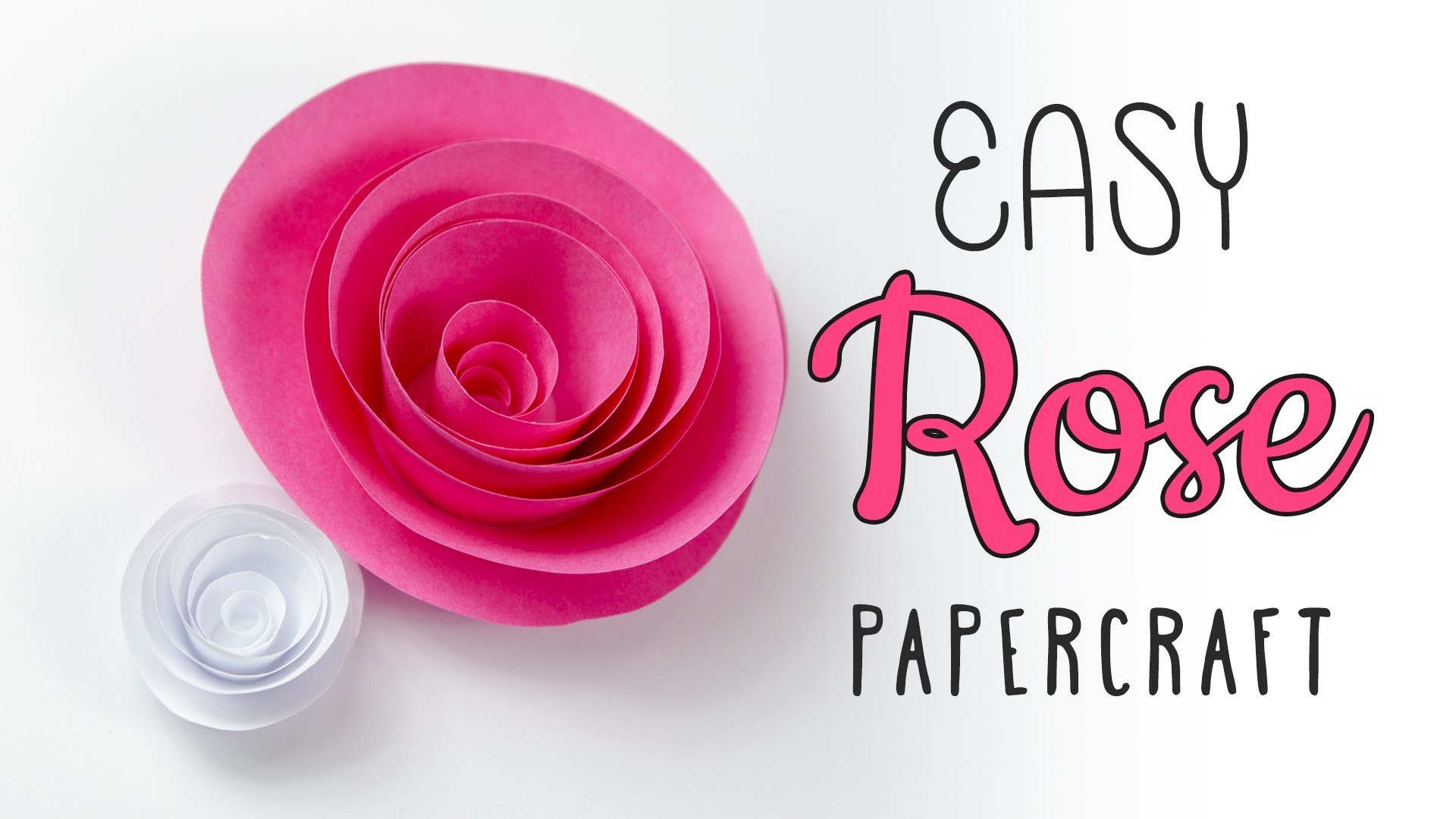 Easy Papercraft Rose Swirl Tutorial ♥︎ DIY ♥︎