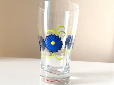 Hand painted glass tumblers (DIY)