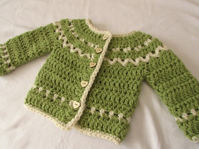 How to crochet a chunky, fair isle children's sweater. cardigan