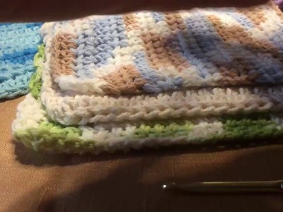 How to Crochet a Dish cloth for beginners: Left hand