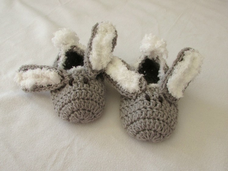 How to crochet children's bunny slippers. booties for beginners