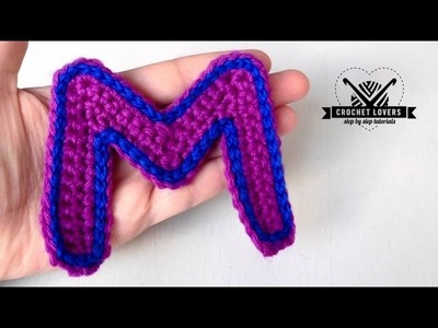 How to crochet letter M | STEP BY STEP TUTORIAL