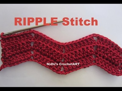 How To Crochet- RIPPLE Stitch Tutorial