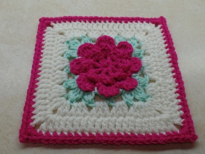 How To #Crochet Rose Flower Granny Square Revised in HD #TUTORIAL #303