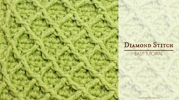 How To: Crochet The Diamond Stitch - Easy Tutorial