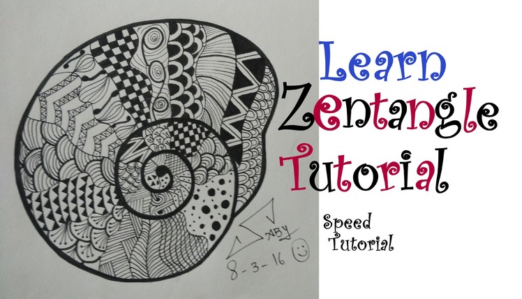 How To Draw Easy Zentangle Art Design For Beginners, Easy Tutorial Doodle Drawing Step By Step