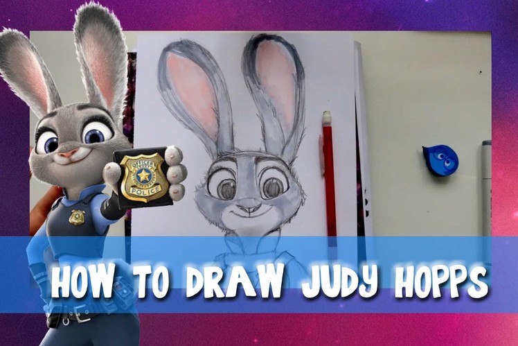 How to Draw Officer JUDY HOPPS from Disney's ZOOTOPIA - @dramaticparrot