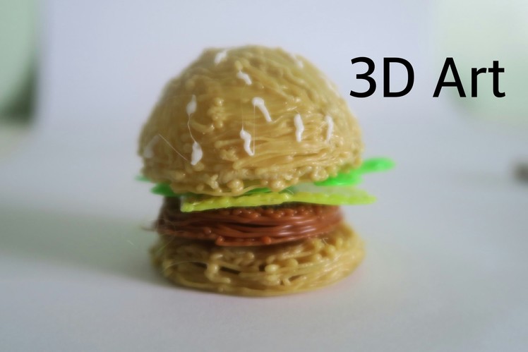 How to Make a 3D Hamburger - 3D printing pen Creation. Scribbler DIY