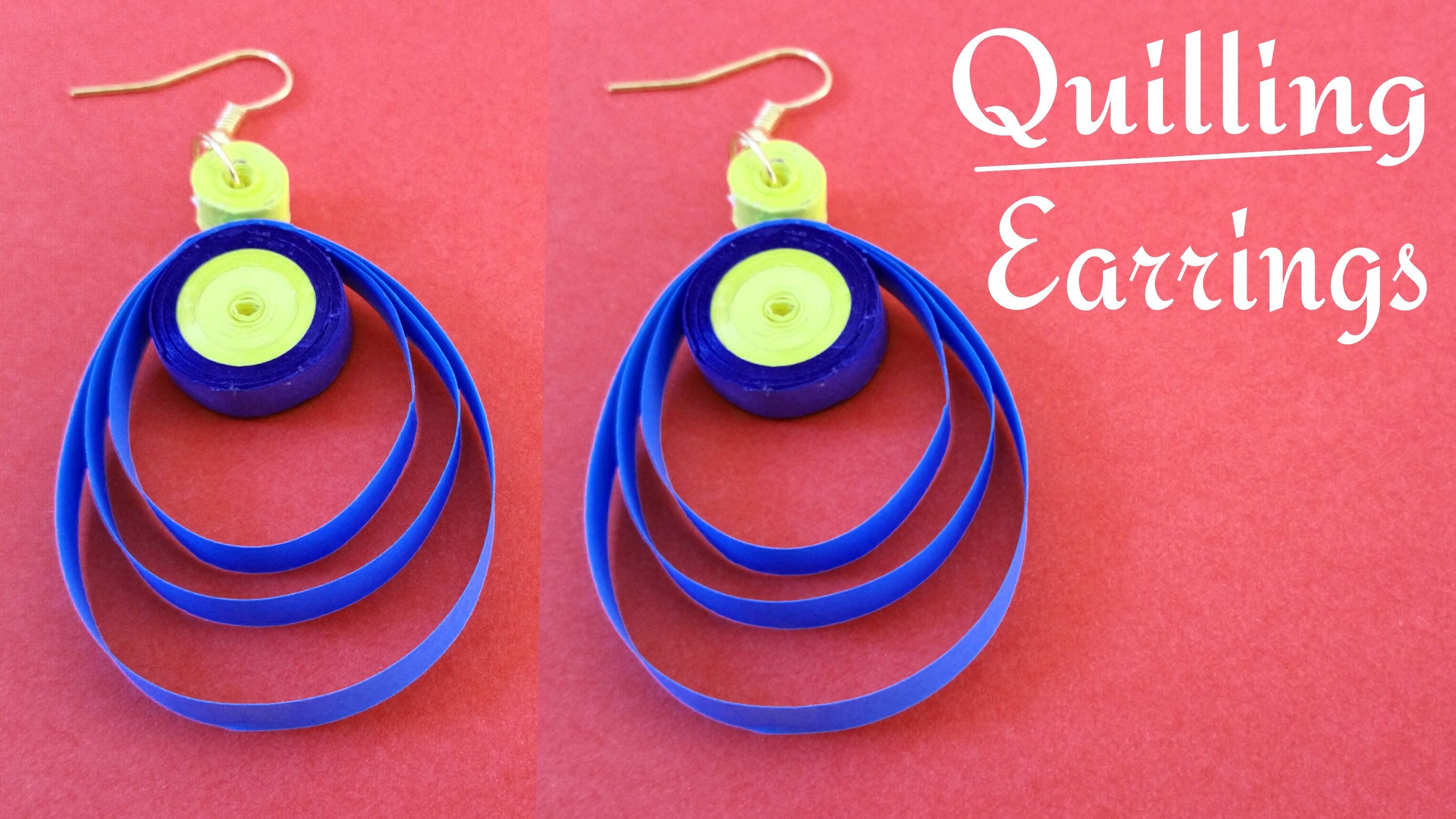 How to make a beautiful Paper Earring Quilling Tutorial