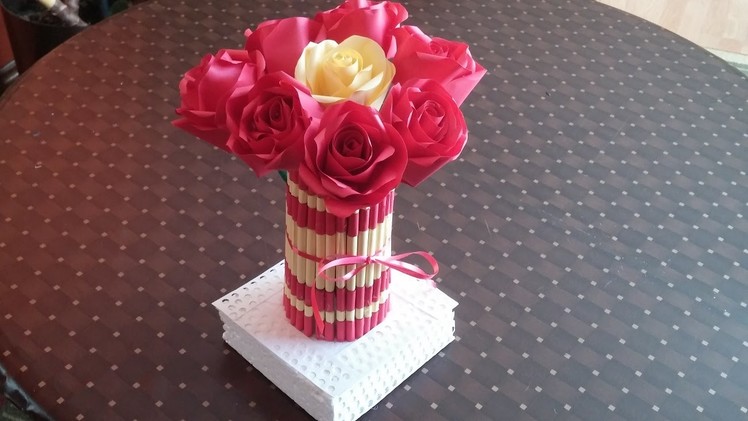 How to make a paper vase .DIY home decoration
