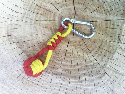 How To Make A Two Color Monkey Fist And Snake Knot Keychain With Paracord